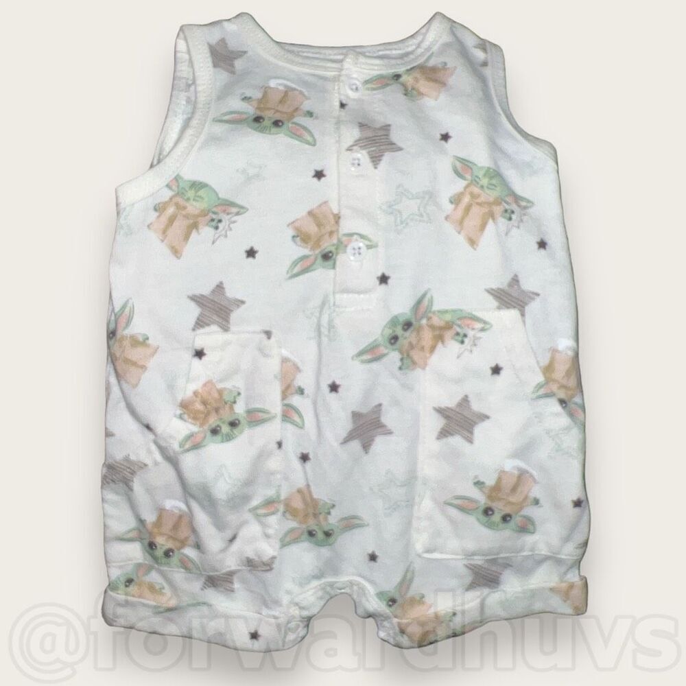 Bundle Sale 3 for $15 | Star Wars | Baby Yoda | Romper | Size 0/3 Months